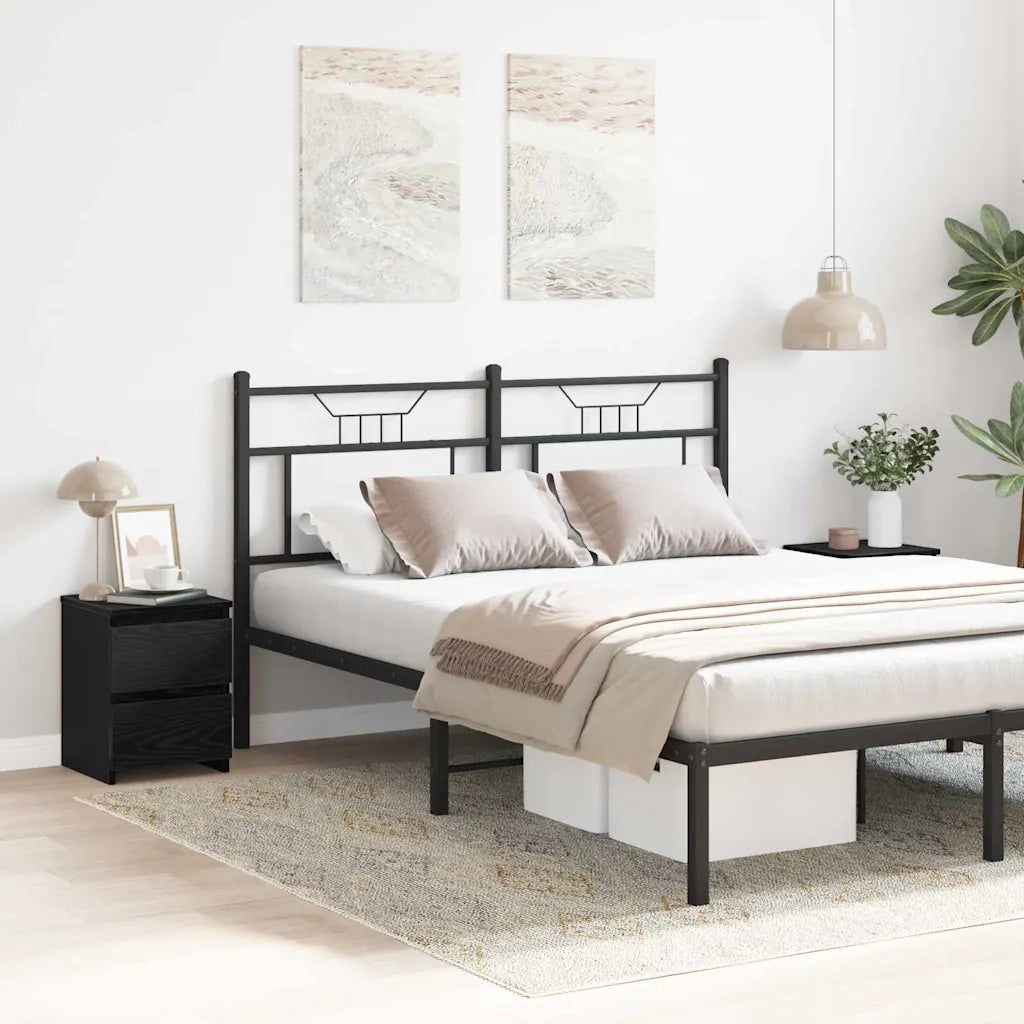 Set di 2 Comodini | Armadio da Notte | Mobiletto da notte con cassetto Rovere Nero 30 x 30 x 40 cm