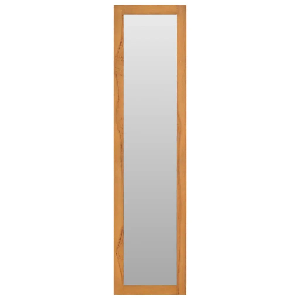 Specchio da Parete | Specchio decorativo con Mensole 30x30x120 cm in Massello di Teak