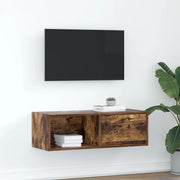 Mobile Porta TV Rovere Fumo 80x31x25,5 cm in Legno Multistrato 861462