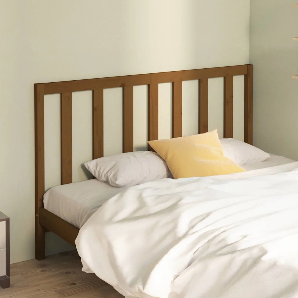 Testiera per Letto ambra 156x4x100 cm in Legno Massello di Pino
