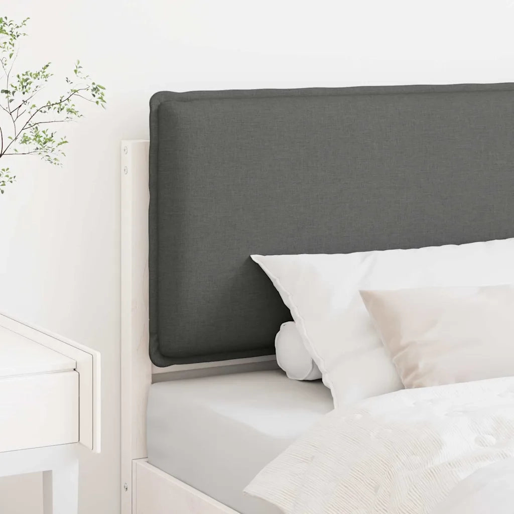Testiera imbottita-Testiera con Cuscini-Testata Bianco e grigio chiaro 75 cm Pino massello