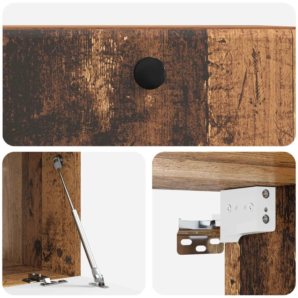 Mobile Porta TV da Muro 59,5 x 41 x 30 cm Legno antico 899193
