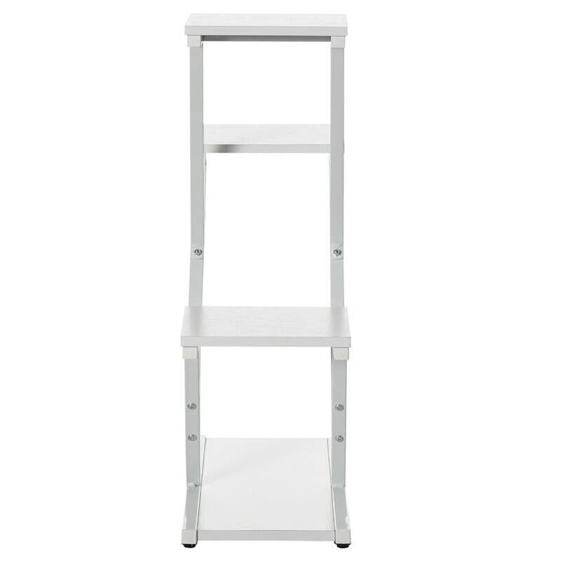 SCALETTA PORTAVASI A 4 LIVELLI PER INTERNI E ESTERNI IN MDF E ACCIAIO 50X24X81CM