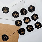 Stickere per sigillatura in cera - autoadesivi - inviti di nozze - confezioni regalo - progetti di fai da te - finitura lussuosa - facile da usare