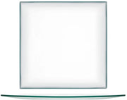 Set di 6 piastre di vetro quadrato trasparente, 25 cm