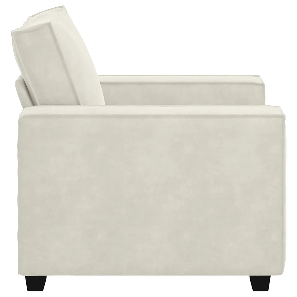 Divano Sedia Crema 100x78x84 cm Velluto 4105008