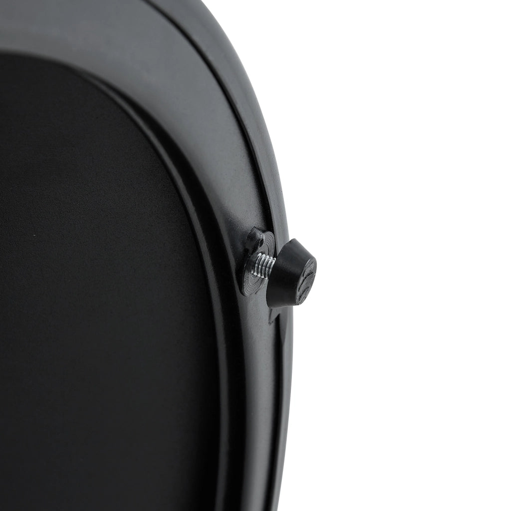 Set di 2 tavolini rotondi effetto noce con base conica nera e dettaglio oro