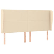 Testiera | Testata ad Orecchio Crema 203x23x118/128 cm in Tessuto