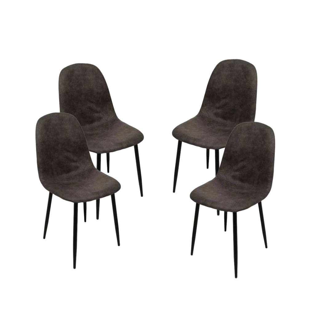 SEDIA IMBOTTITA IN TESSUTO TECNICO 52X44C88 CM COLORE GRIGIO