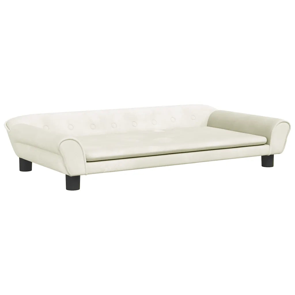 Divano per Bambini-Sofa-Divanetto Crema 100x50x26 cm in Velluto