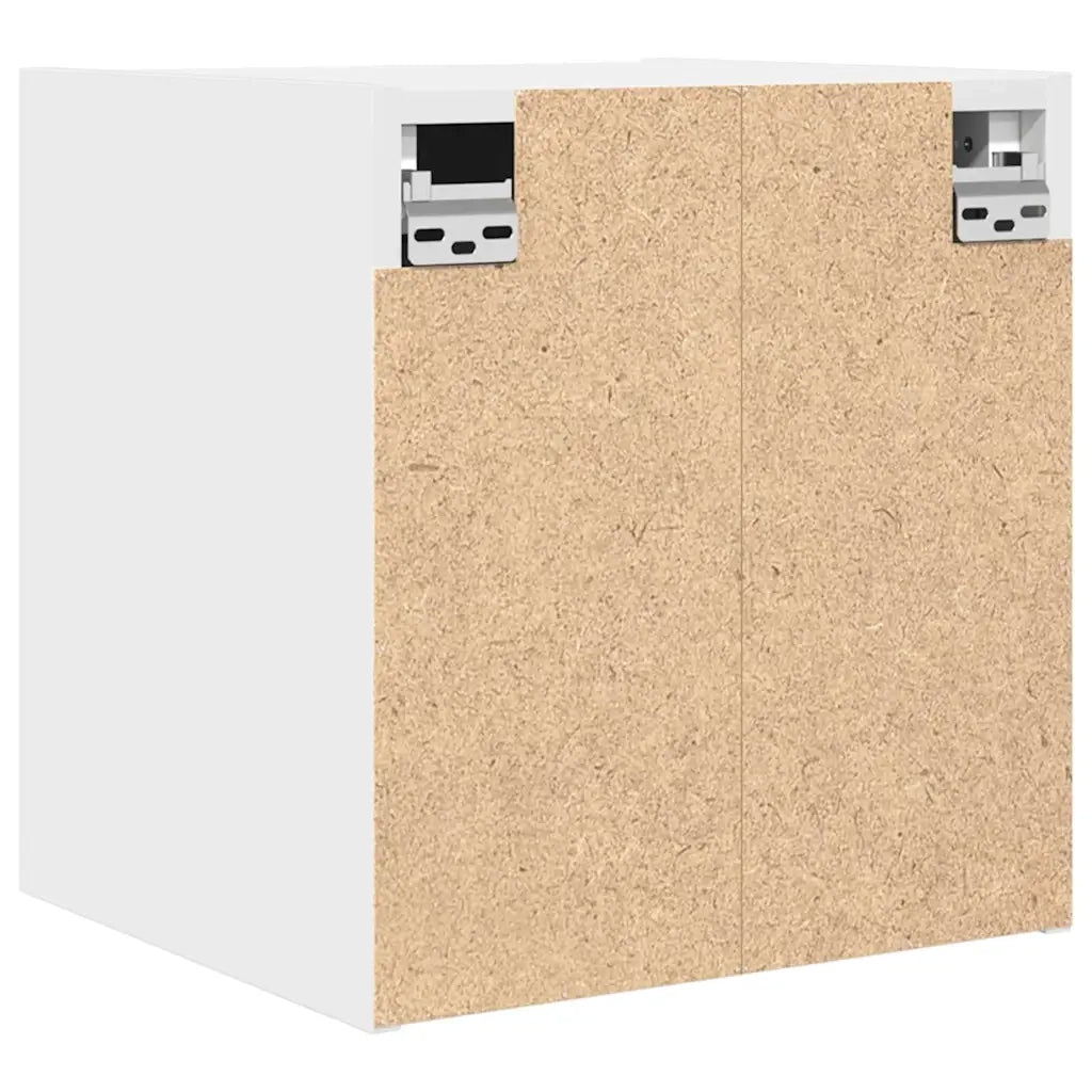 Set di 2 Comodini | Armadio da Notte | Mobiletto da notte a Muro Bianchi 38x34x40 cm