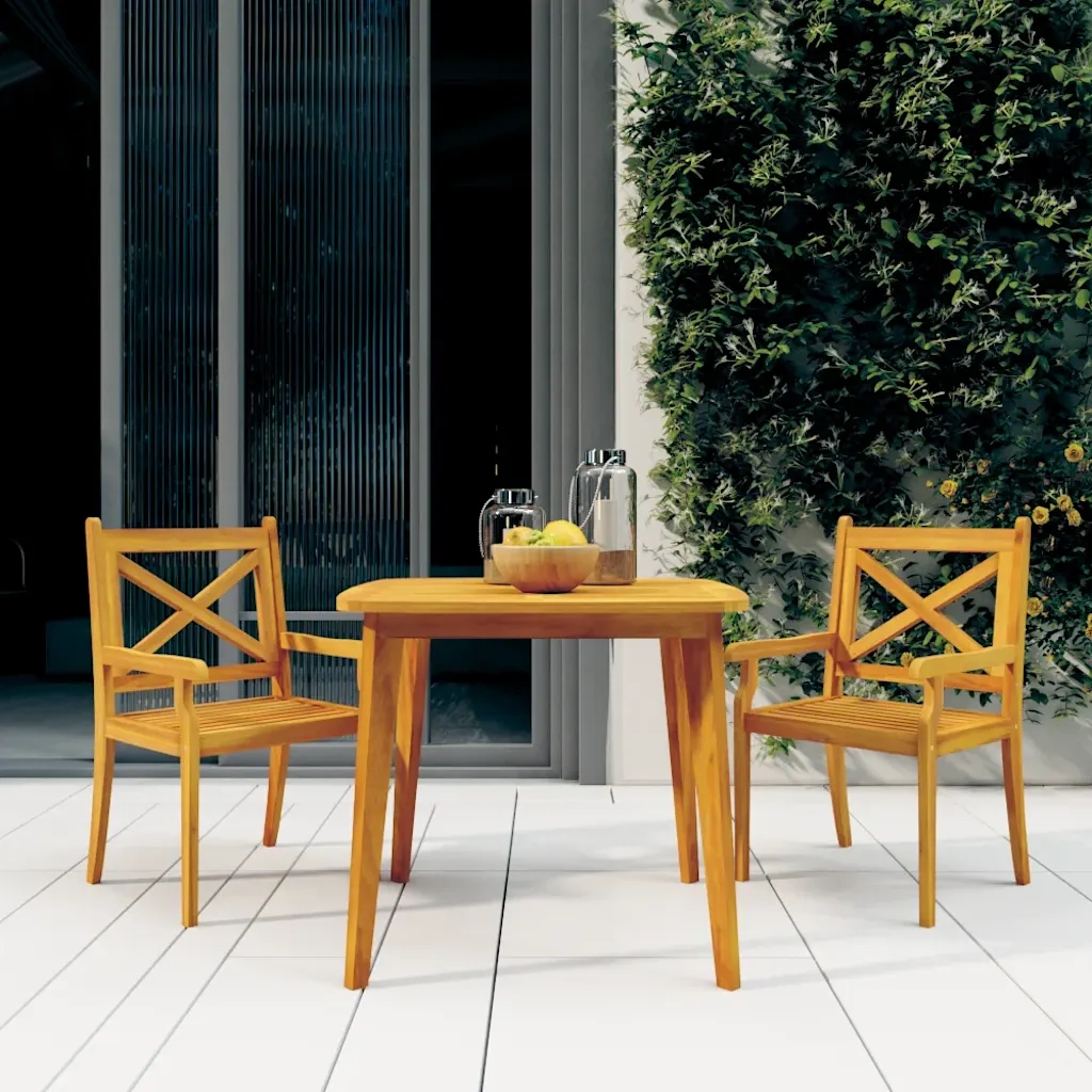 Tavolo da Giardino | Tavolino da esterno 85x85x75 cm Legno Massello di Acacia