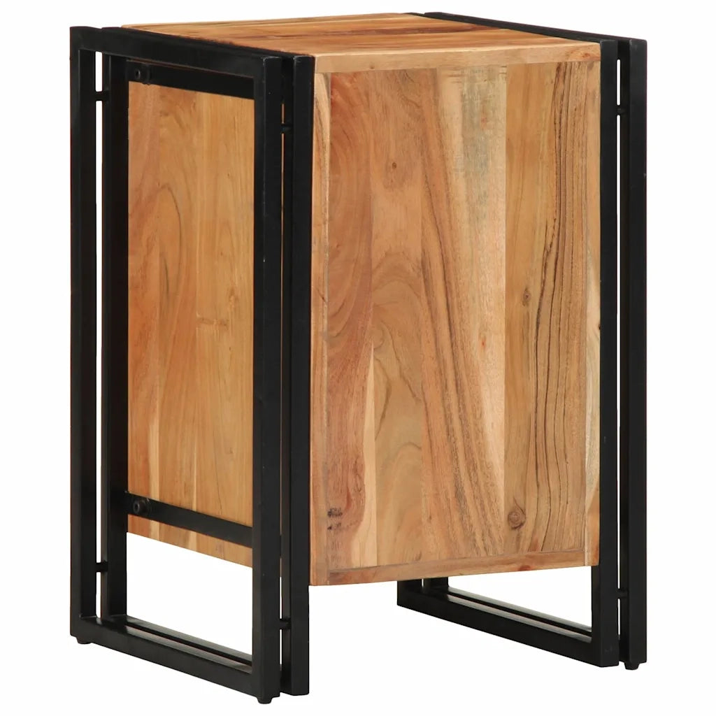 Comodino 40x40x59 cm in Legno Massello di Acacia