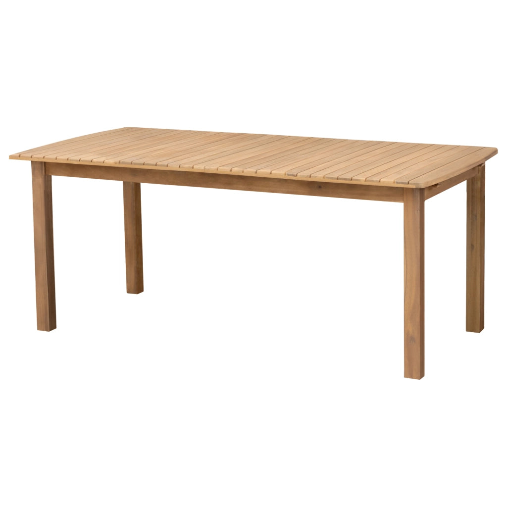 Set di mobili da giardino allungabili 180/240cm PADAR in legno di acacia 8 posti - cuscini grigi
