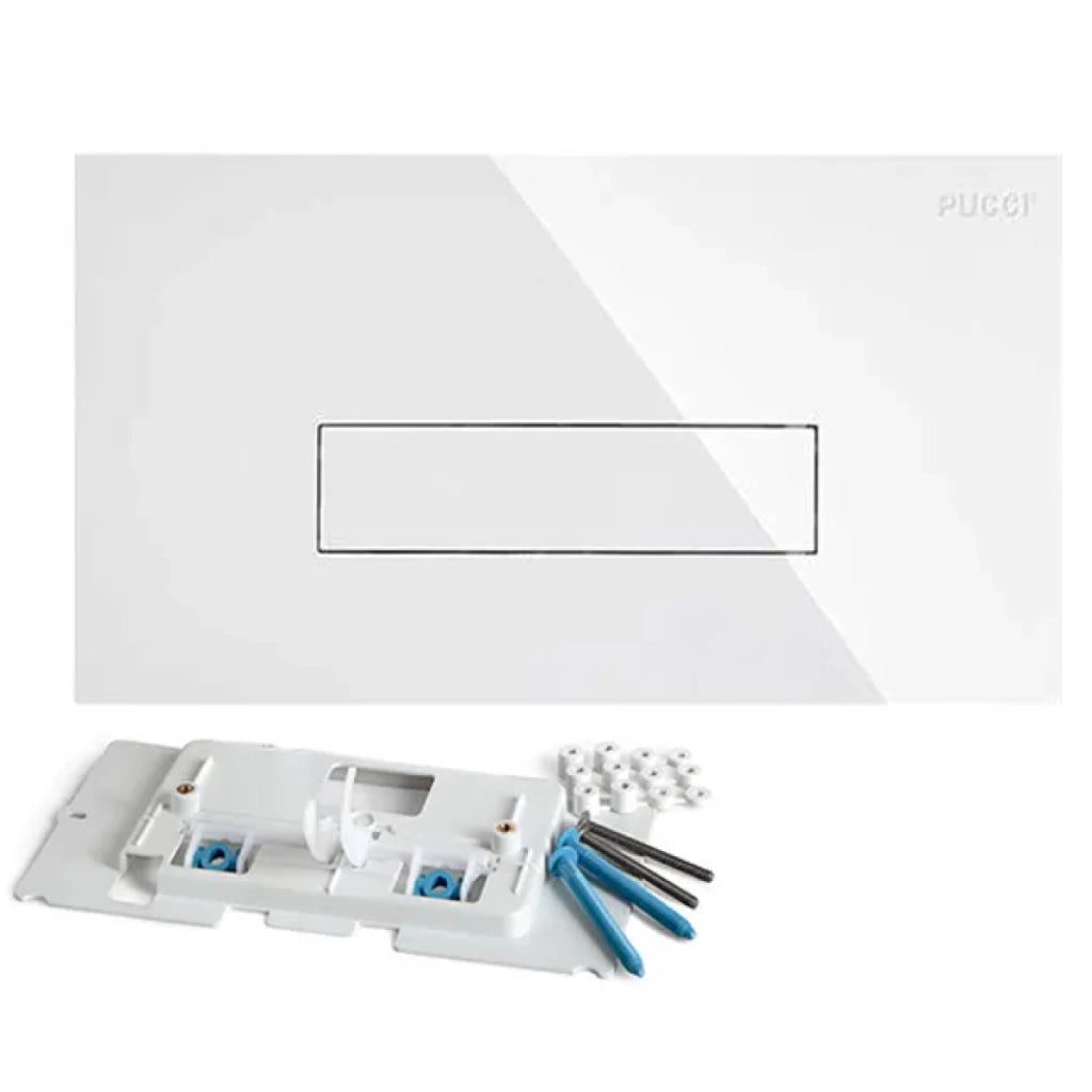PLACCA 1 TASTO MODELLO SARA 28 BIANCA   PUCCIPLAST Srl