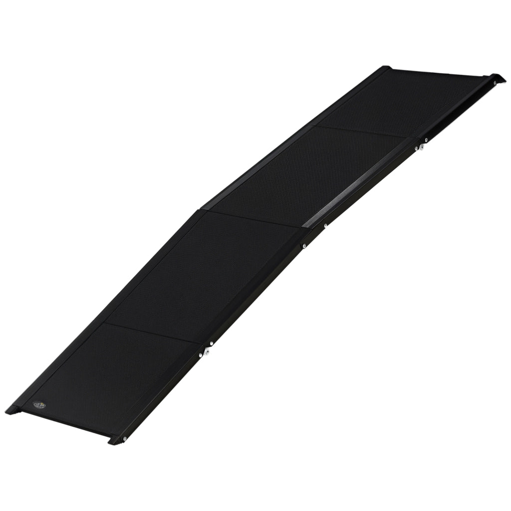 Rampa Pieghevole per Cani ¨C zephmum ¨C Alluminio Antideslizante 158x43.5x2.5 cm Nero