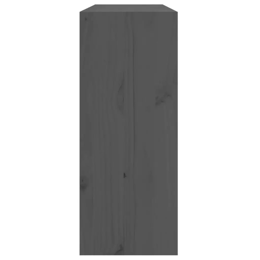 Portabottiglie Grigio 62x25x62 cm in Legno Massello di Pino 821761
