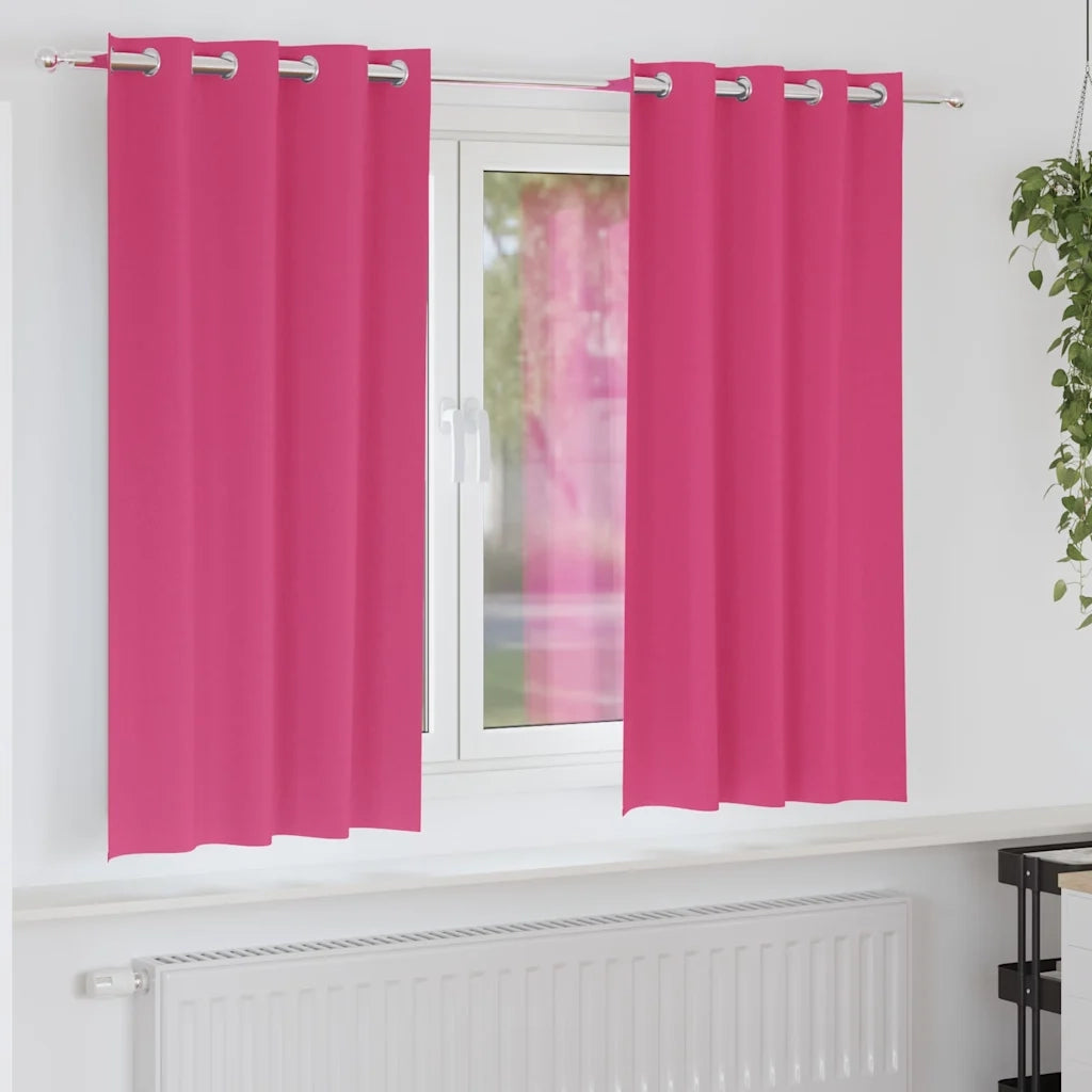 Tende Blackout con Anelli 2 pcs Rosa Vivo 175 x 140 cm 4107404