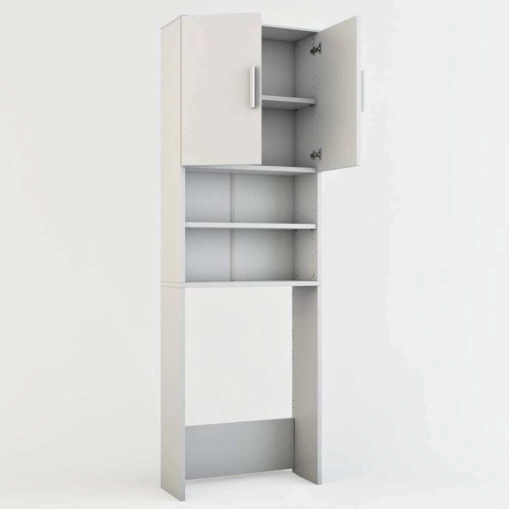 Mobile lavatrice, Calcestruzzo, 64 x 190 cm, adatto per la conservazione di detersivo e accessori