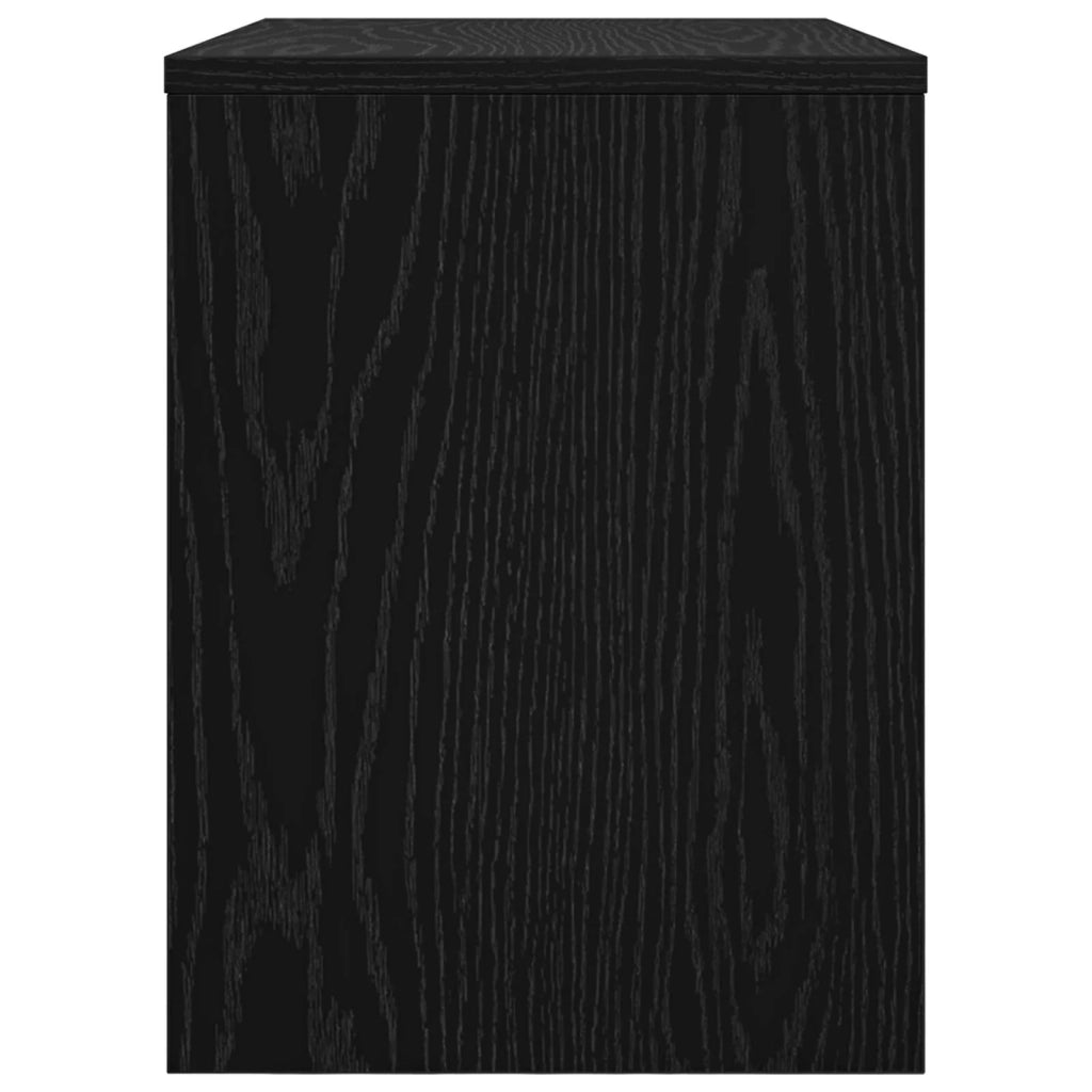 Mobile TV rettangolare moderno con eleganti ripiani soggiorno 60 x 30 x 40 cm in legno di truciolato di rovere nero 02_0058362