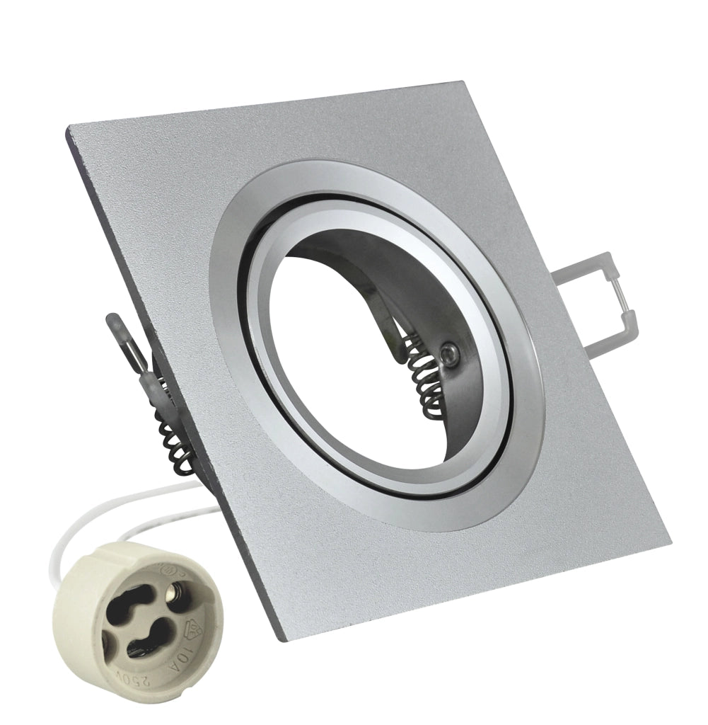 Faretto incasso SOUTH alluminio argento quad GU10 Polux