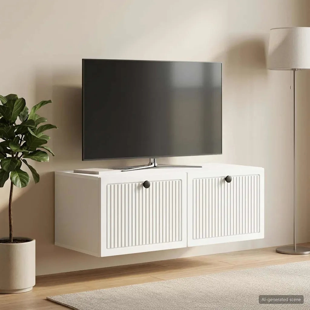 Mobile Porta TV da Muro Bianco 78,5 x 41 x 30 cm 898005