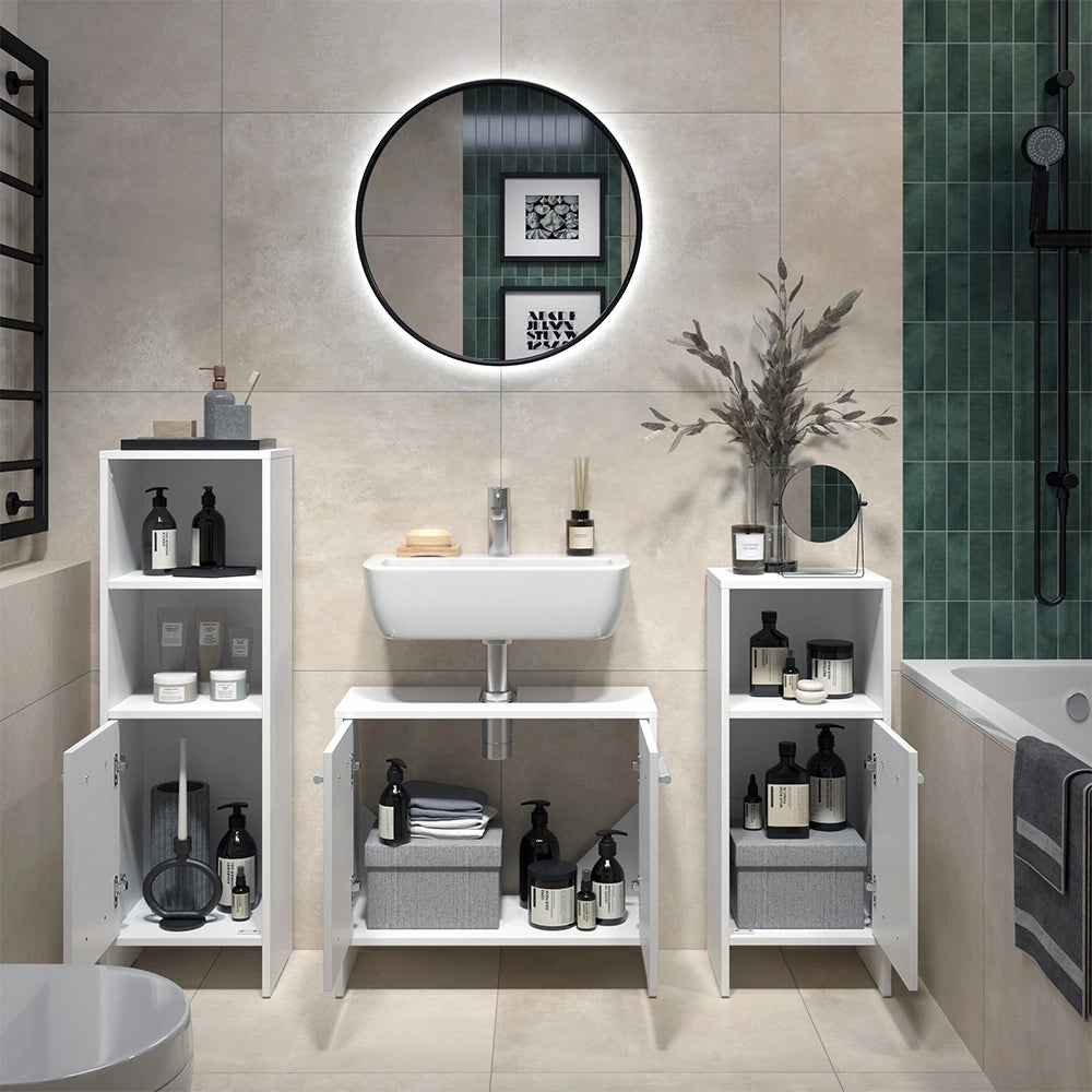 Vicco Set di mobili da bagno Bianco 3 pezzi