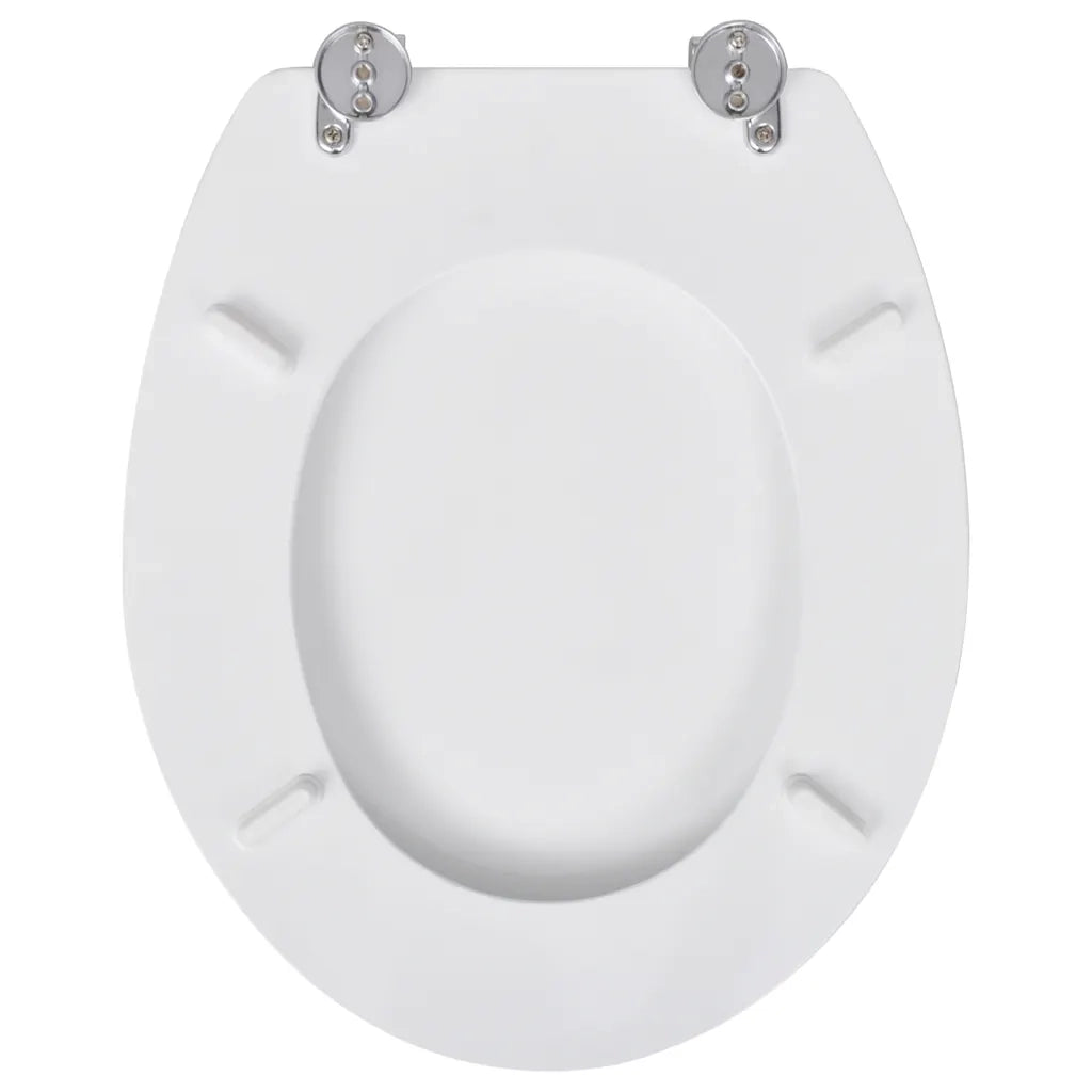 Tavolette WC con Coperchi 2 pz in MDF Bianche CFW2748270