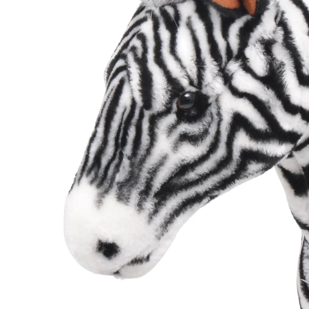 Zebra in Peluche in Piedi Nera e Bianca XXL CFW7507088