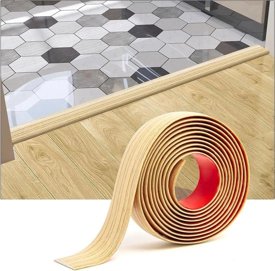 Strisce di transizione in vinile autoadesive per pavimenti in legno - strisce di separazione pavimenti - riempimento di fessure pavimento - differenziali per tappeti - transizioni per pavimenti in piastrelle 122x4x03cm colore giallo Aspen