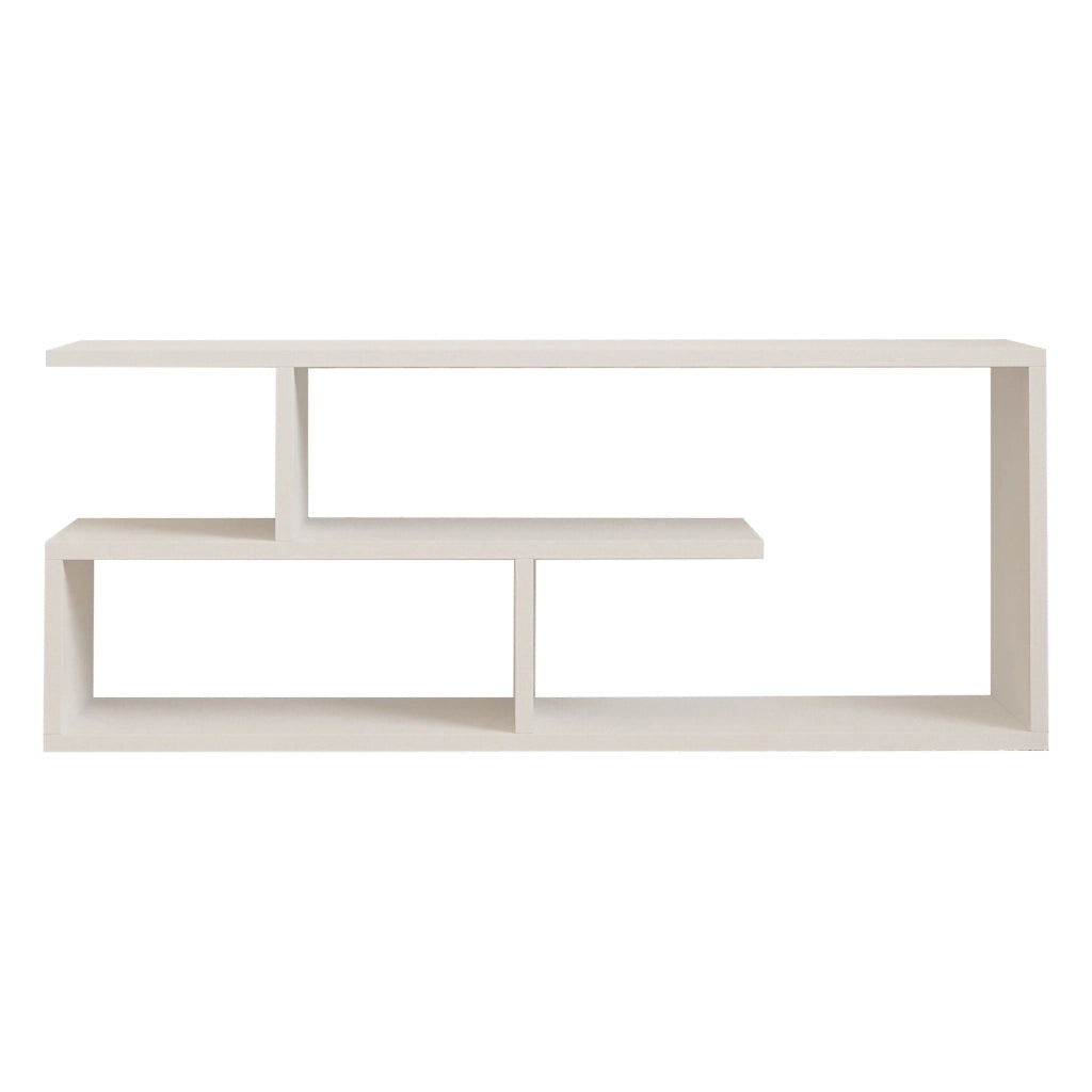 Foglizzo, Mobile Porta tv 2 Ripiani, 100x30x40h cm Bianco