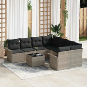 Set Divano da Giardino 9 pcs Grigio chiaro e grigio scuro 3353971