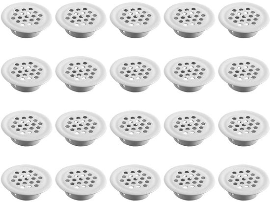 Ventilatore a Rete in Acciaio Inossidabile - 20 Pezzi - Circolare - Luce - Ventilazione - Duraturo e Resistente alla Corrosione