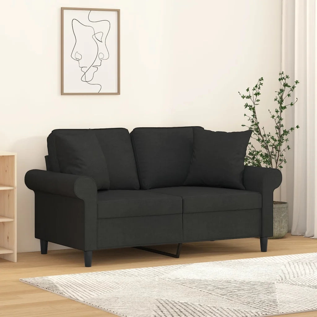 Cuscini Decorativi 2 pz Nero 40x40 cm in Tessuto CFW5963067