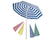 OMBRELLONE DA SPIAGGIA IN COTONE TONDO CM.200  colore bianco/blu    VETTE