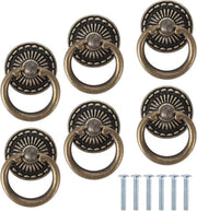 Pomelli di cassa vintage a 6 pezzi - rame - per arredamento