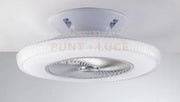 PLAFONIERA LED CON VENTILATORE LEVANTE BIANCA IN ACRILICO PMMA 40W 4450LM CCT DIMMERABILE WI-FI CON TELECOMANDO INCLUSO 60X60X20CM LED-LEVANTE-INT