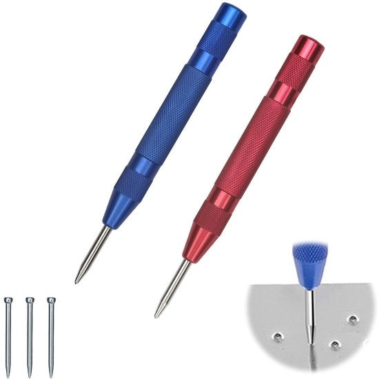 Perforatrice a Mano con Regolazione di Spinta Automatica - 130mm - Manico Antiscivolo - Lega di Alluminio di Alta Qualità - 3 Punti di Sostegno di Riserva - Perforazione