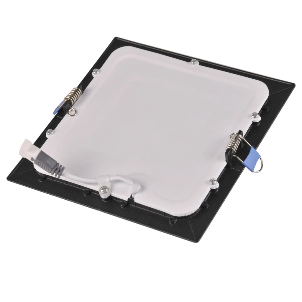 Faretto LED incasso 10W quadrato 17cm nero 4000K Polux
