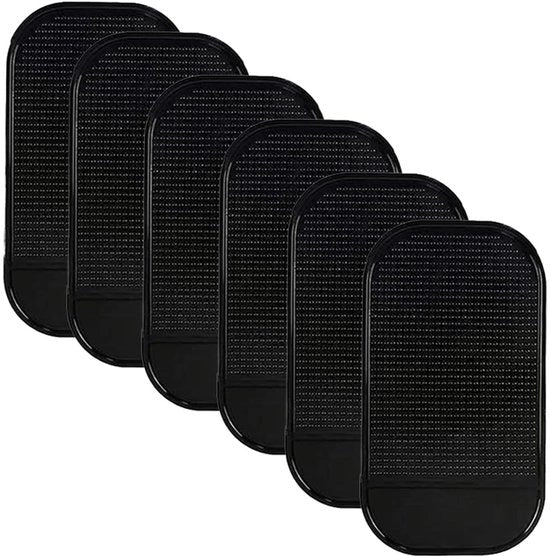 Set di 6 mattoncini autoadesivi per il cruscotto, mattoncini antiscivolo per il cruscotto, mat per dispositivi elettronici, chiavi, occhiali da sole e monete (13 * 7 cm)