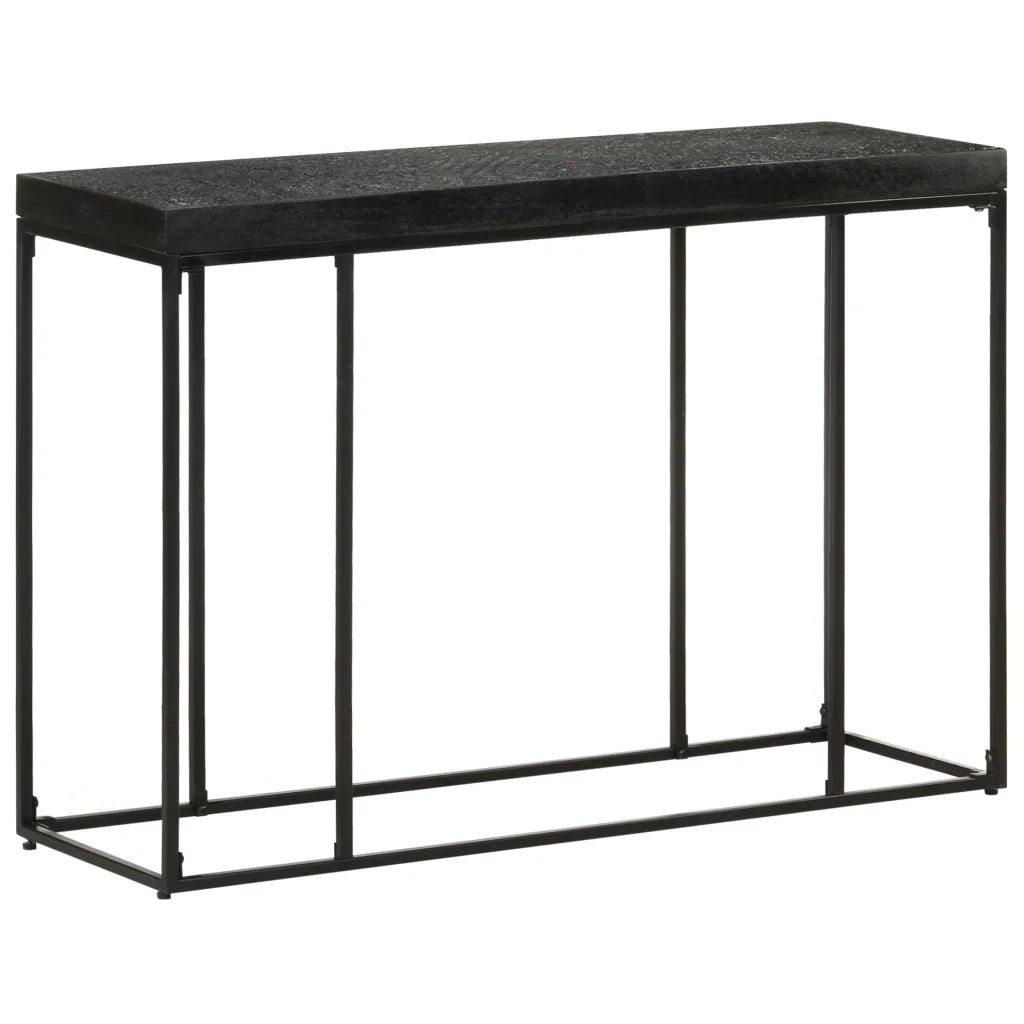 Tavolo Consolle Nero 110x35x76 cm Massello di Acacia e Mango 321612