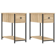 Set di 2 Comodini | Armadio da Notte | Mobiletto da notte Rovere Sonoma 30x60x60 cm in Legno Multistrato