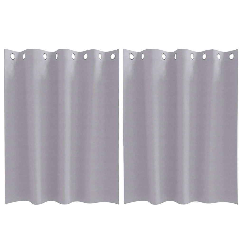 Tende Blackout con Anelli 2 pcs Grigio Metallico 140 x 140 cm 4107358