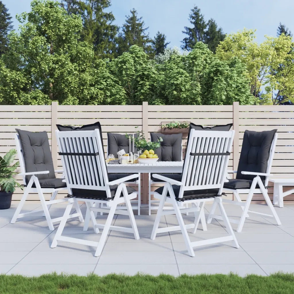Cuscini per Sedie 6 pz Antracite 120x50x7 cm in Tessuto 360229