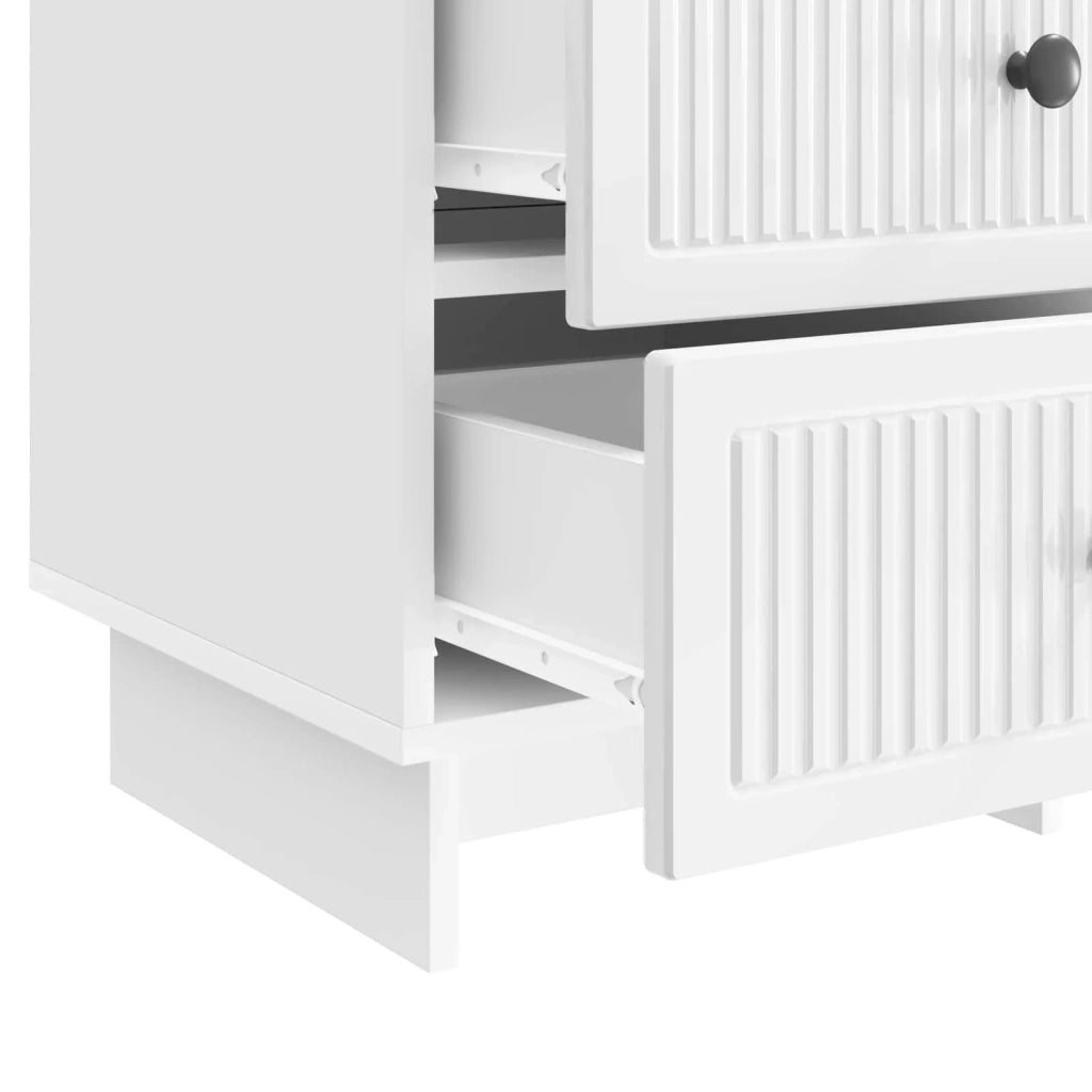 Armadio da Notte con cassetto Bianco Lucido 43 x 41 x 66,5 cm
