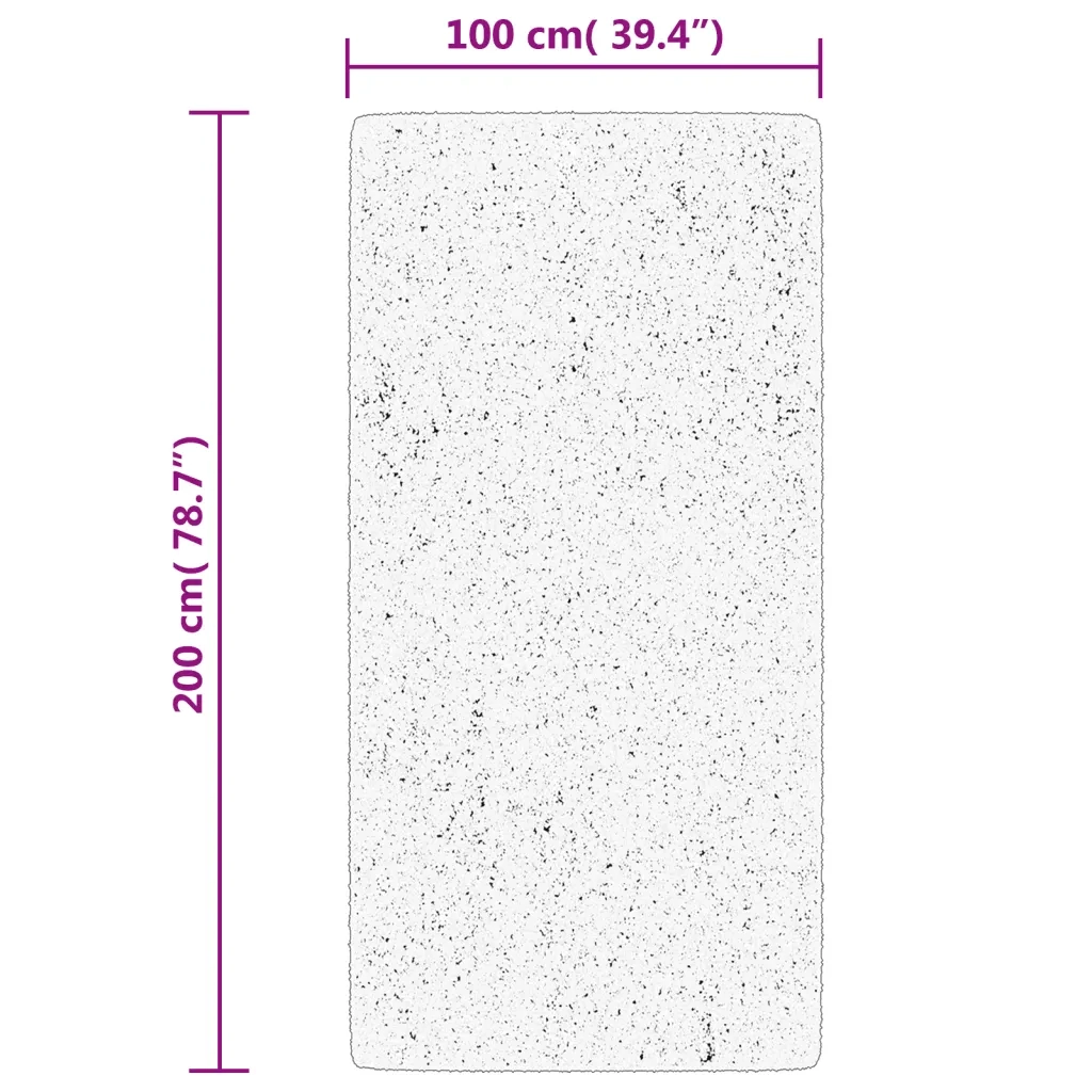 Tappeto Pelo Corto HUARTE Morbido Lavabile Antracite 100x200 cm 374998