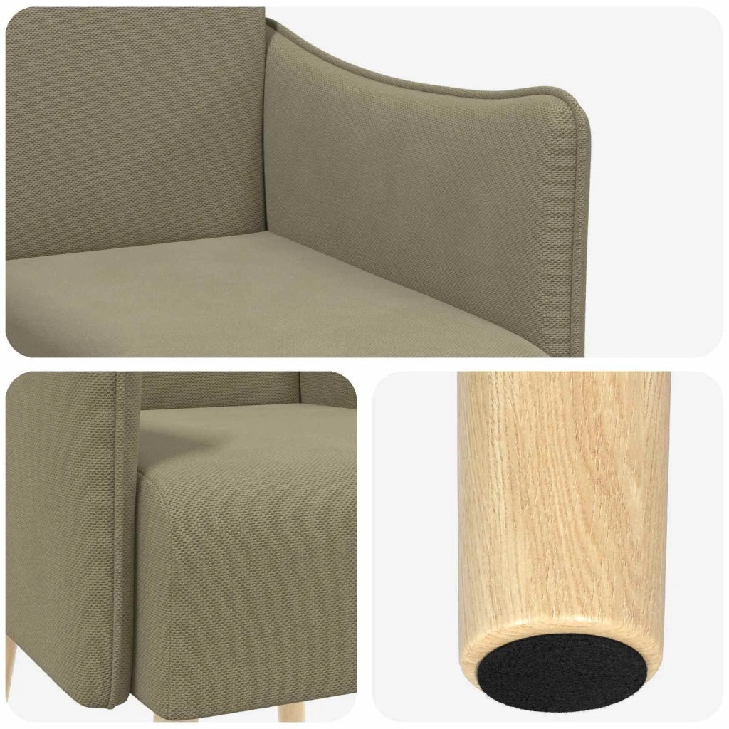 Sedia d'accento Cachi Velluto a grana fine 42044845