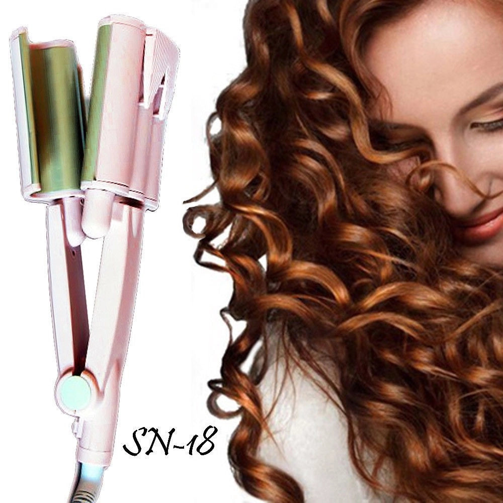 Trade Shop - Piastra Arricciacapelli Sonar Sn-18 Con Rotazione A 360° Capelli Ondulati -
