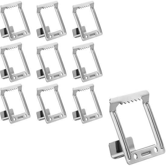 Hanger per Telaio a Canova 10 Pezzi - Applicatore Autoadesivo - Appoggio per Quadri - Materiale Metallico - 38 x 40 mm - Facile da Montare - Appoggio per Quadri