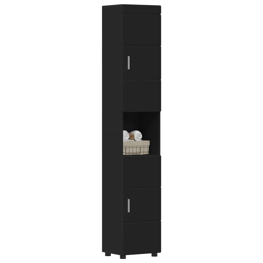 Set di Armadi da Bagno TULUM Nero 37 x 31,5 x 203 cm 880352
